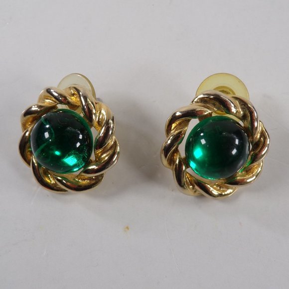 Fashion Jewelry Earrings Lot - 5 Pairs, 2 Single: Gold Tone Swirl, Hoop, Costume - Picture 3 of 11